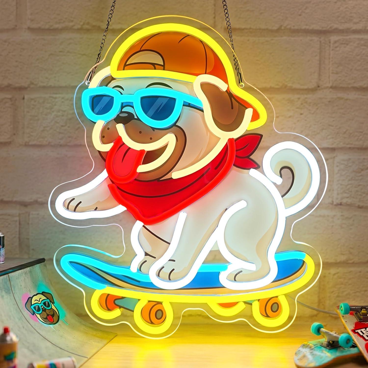 Skateboard - Insegna al neon a tema skateboard