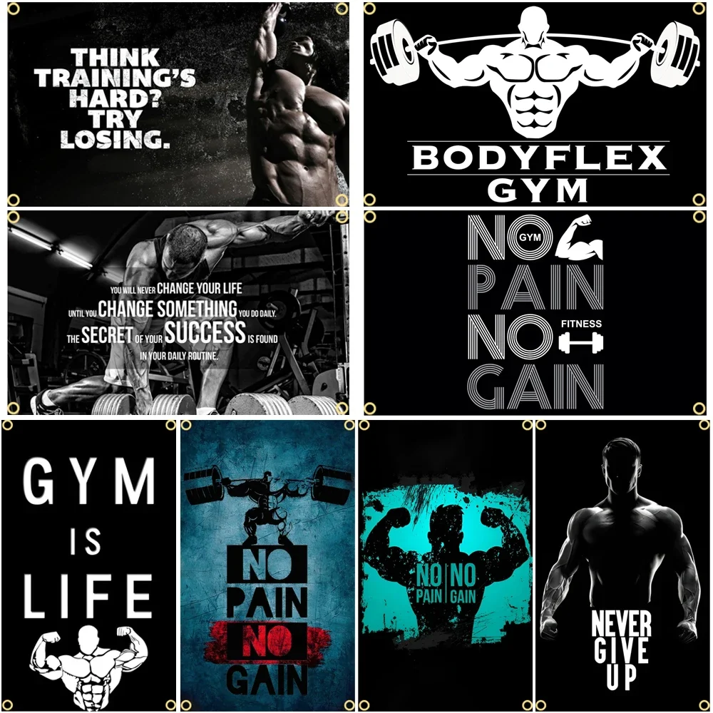 Sports Equipment Poster - Insegne per messaggi con bandiera PALESTRA