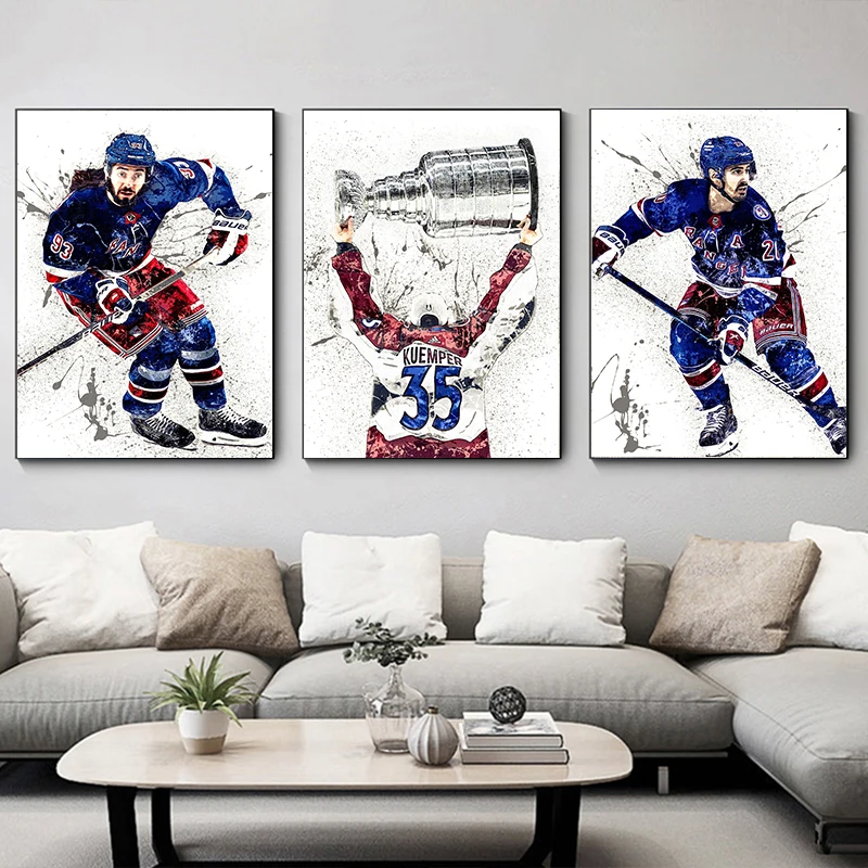 Abstract Ice Hockey Portrait S - Sports Equipment Poster recensione e prezzo