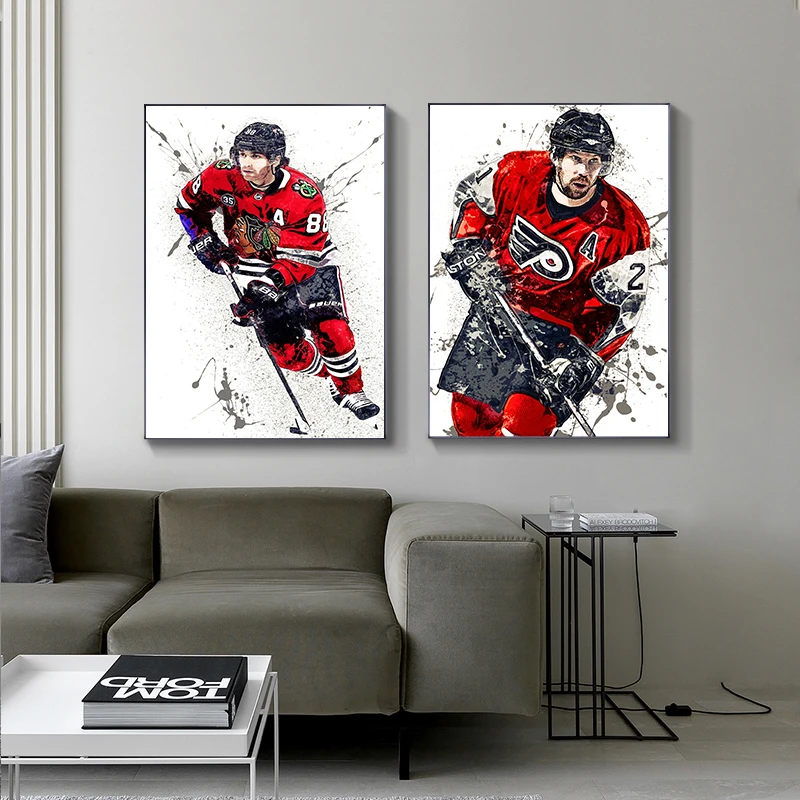 Abstract Ice Hockey Portrait S - Sports Equipment Poster recensione e prezzo
