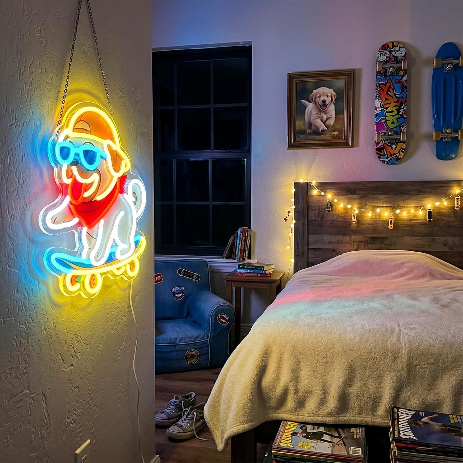 Insegna al neon a tema skatebo - Skateboard recensione e prezzo